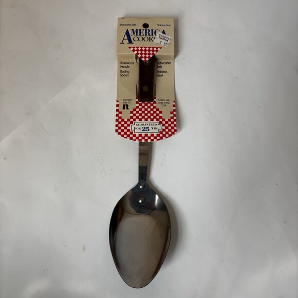VTG NOS America Cook Rosewood Handle Basting Spoon Stainless Steel USA Made - Picture 8 of 9